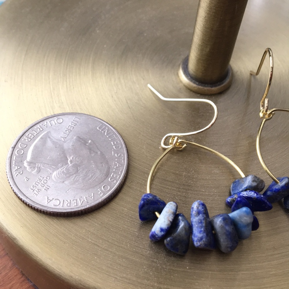 HANDMADE blue (small) earrings💙 - Picture 5 of 5